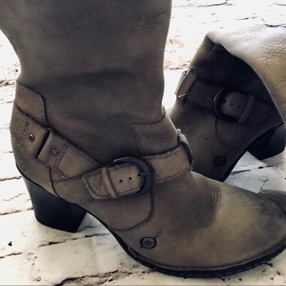 🚫🆂🅾🅻🅳🚫Born Leather Sz8.5 Calf-High Zippered - Picture 5 of 8